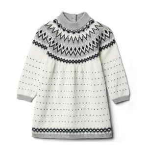 Janie and Jack Baby Fair Isle Sweater Dress 12-18 Months